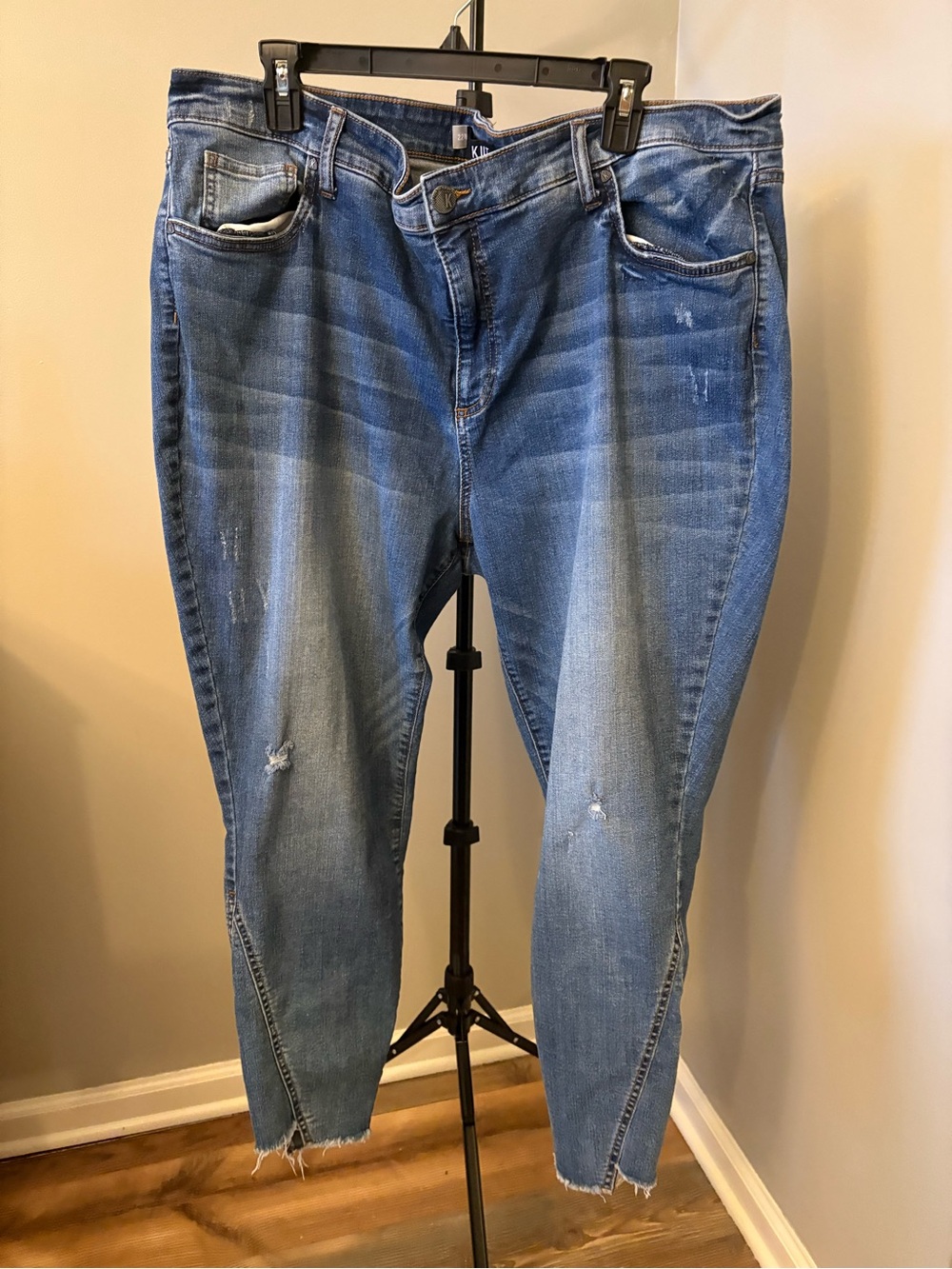 Kut From The Kloth Size 22W Connie High Rise Ankle Skinny Blue Jeans